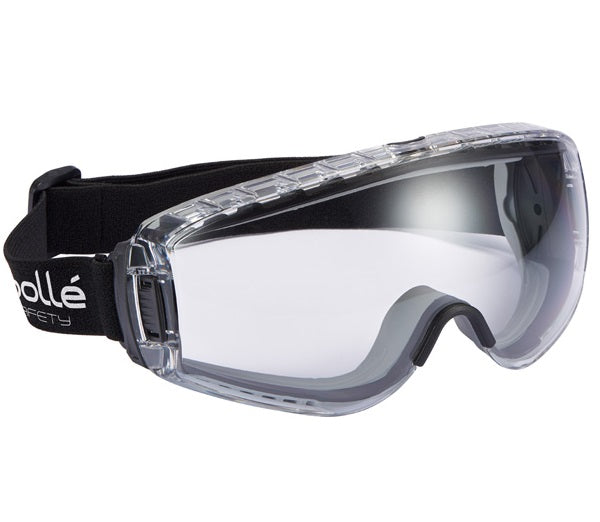 Bolle Pilot Goggles Clear Lens Safety Anti Fog Mist Anti Scratch BOPILOPSI
