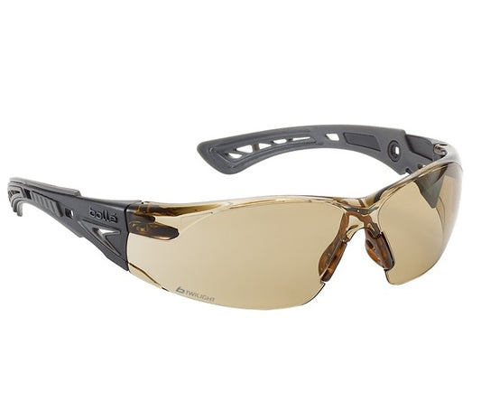 Bolle Rush Plus Twilight Safety Glasses Specs Tinted Lens EN166 Eye Protection