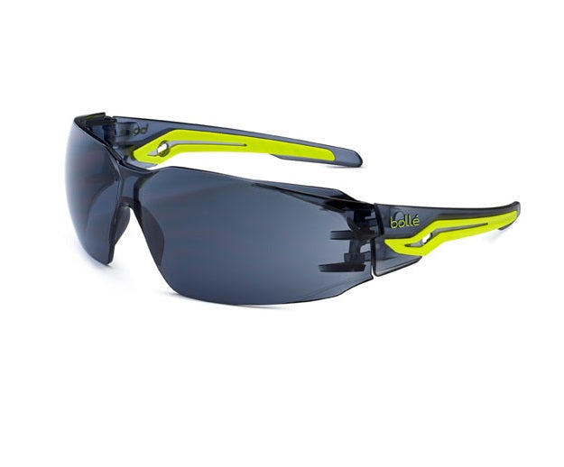 (LL) Bolle Silex Safety Glasses Specs Smoked Lens Flexi Eye Protection EN166 FT Pair