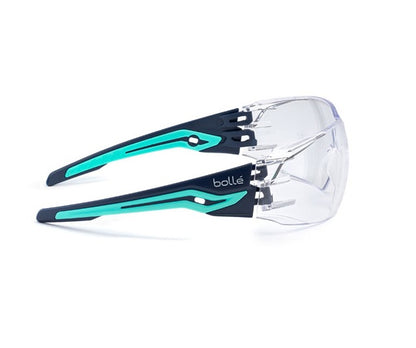 (LL) Bolle Silex Safety Glasses Specs Clear Flexi Eye Protection EN166 FT Pair
