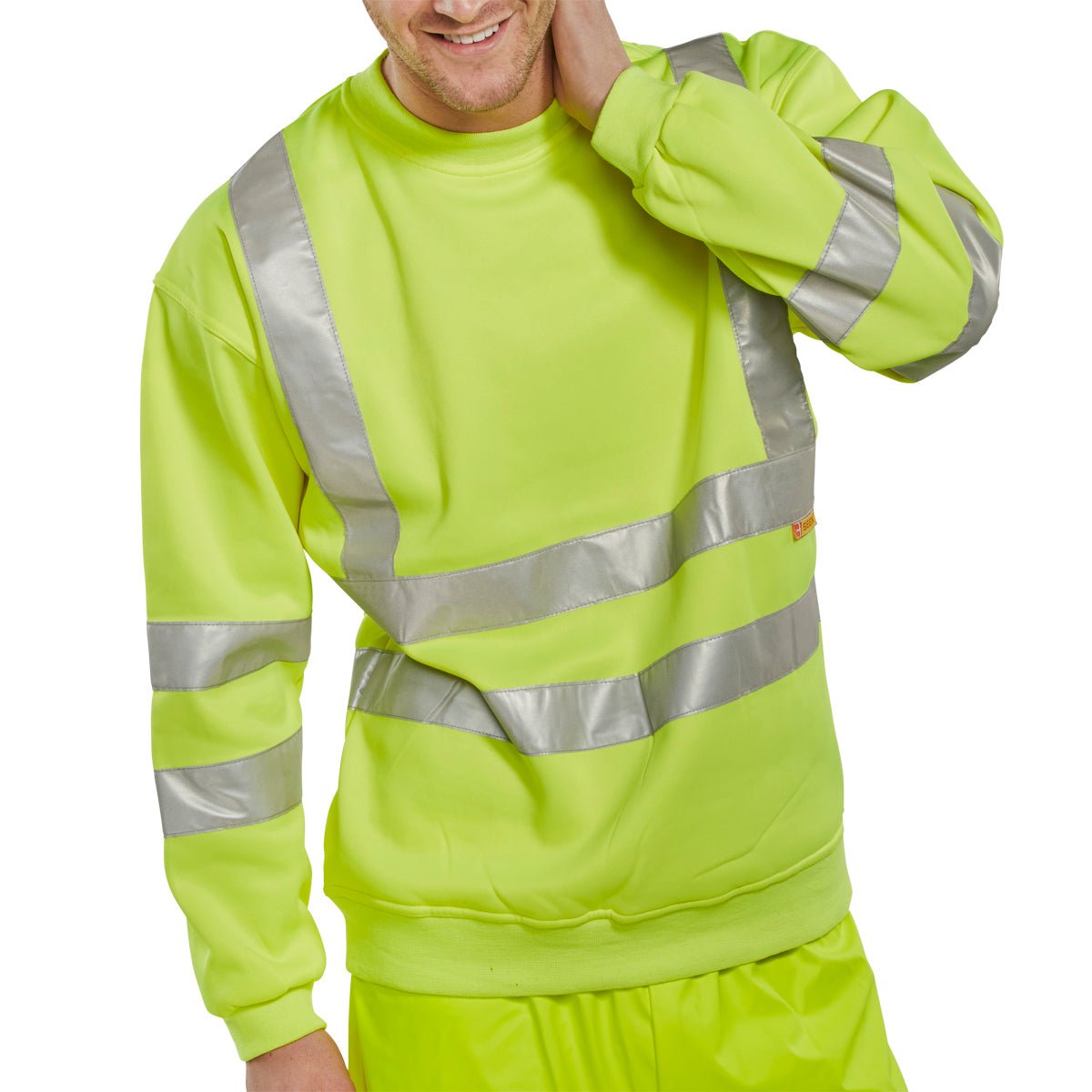 B-Seen Hi Vis Sweatshirt Unisex Saturn Yellow EN20471