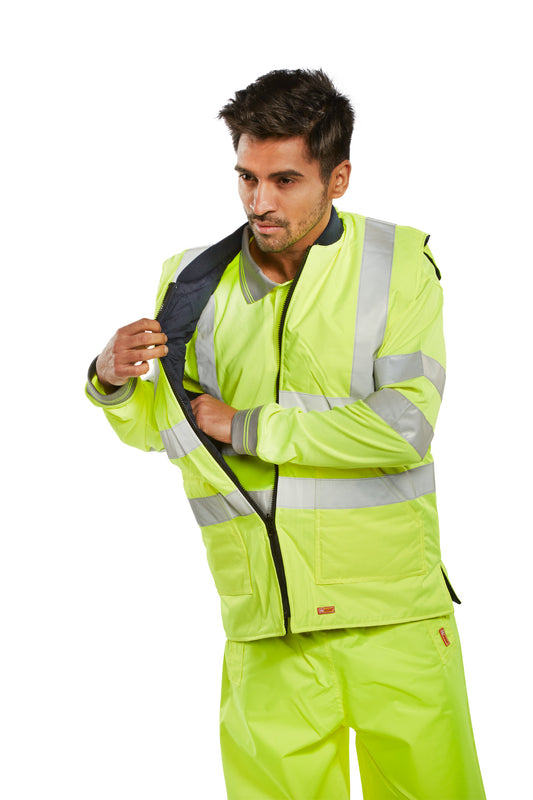 Hi Viz Reversible Bodywarmer Gilet RIS 3279 TOM Yellow EN20471 Small-XXL