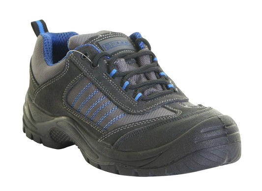Click Safety Trainers Work Shoes Black & Navy Sizes 3-13 Toecap & Midsole CF17