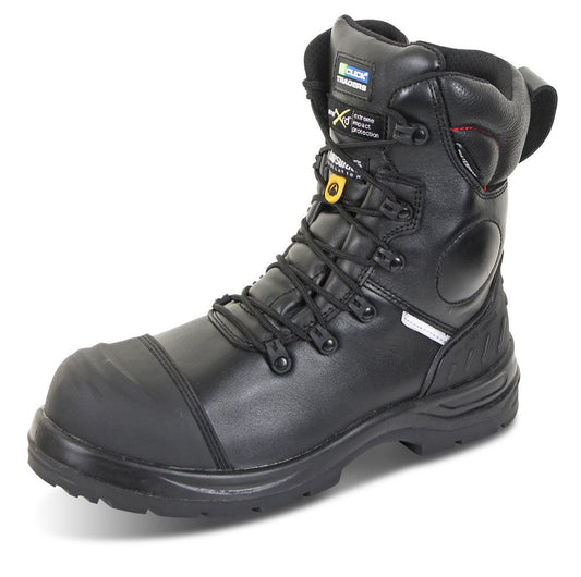 Click CF67 Trencher Safety Work Boots High Leg YKK Zip Side Poron ESD S3 3-14