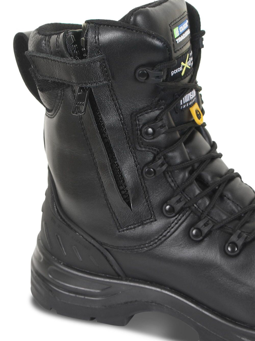 Click CF67 Trencher Safety Work Boots High Leg YKK Zip Side Poron ESD S3 3-14