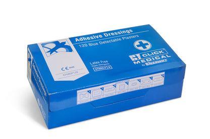 Click Medical Blue Detectable Plasters 120 Pack CM0500 Hypo-Allergenic