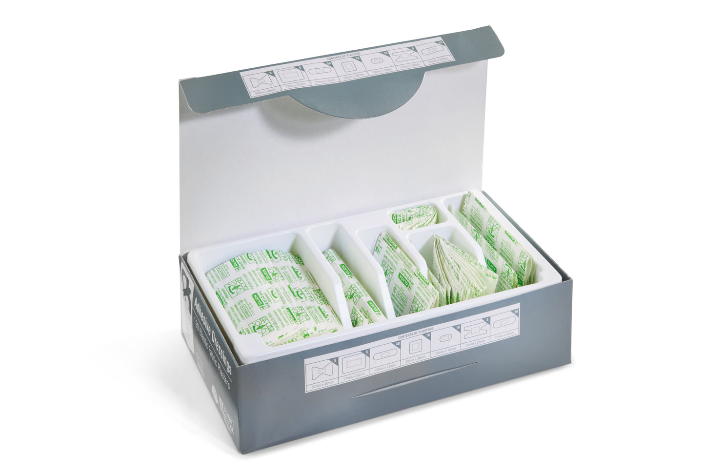 Click Medical Elastic Fabric Plasters Box 120 CFAFP120 Hypo Allergenic 7 Sizes