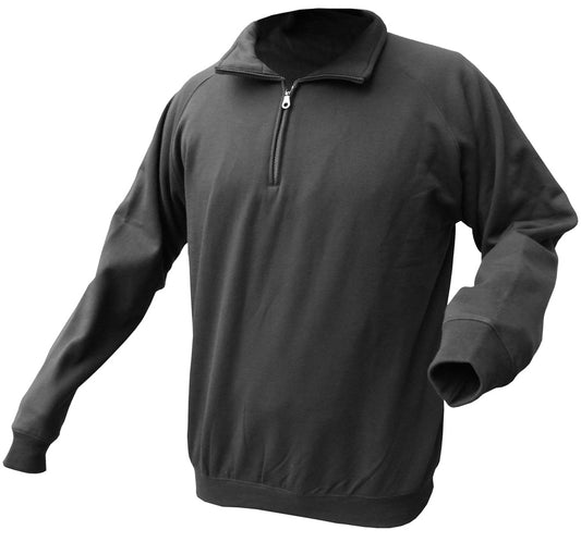 Click 1/4 Zip Sweatshirt Black Small to XXXL 280gsm Long Sleeve CLQZSS