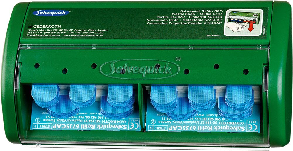 Click Medical Salvequick Blue Plaster Dispenser with 70 Plasters CM0541