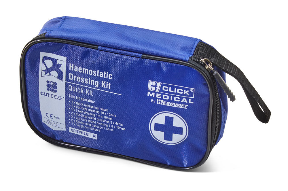 Click Medical Cut Eeze Haemostatic Wound Dressing Kit CM0566 with Pouch