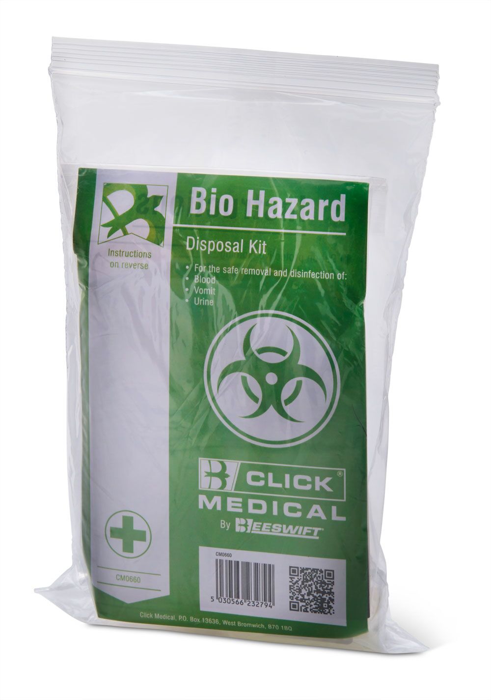 Biohazard Single Use Body Fluid Spill Kit Wipes Spray Apron CM0660 Blood Vomit