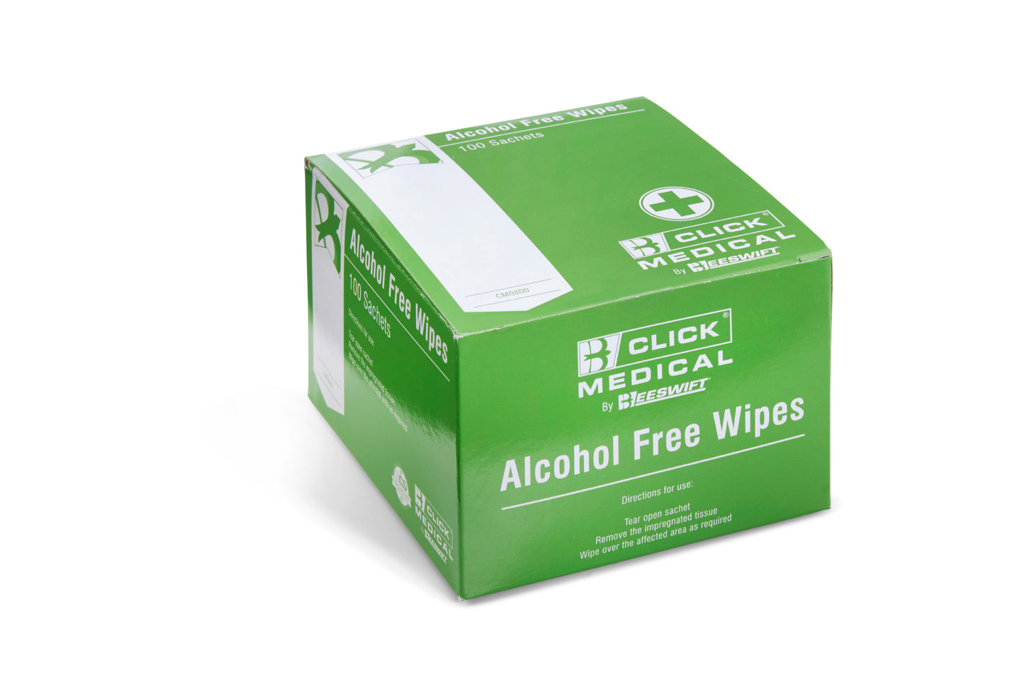 (LL) Click Medical Alcohol Free Wipes Pack of 100 CM0800 Individually Wrapped