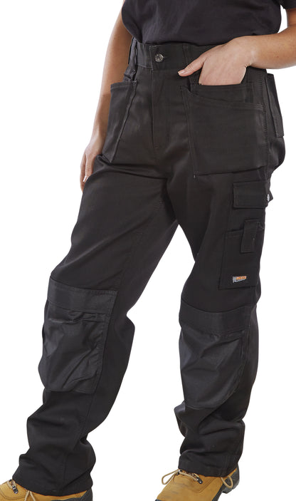 Click Premium Multipocket Work Trousers Knee Pad Holster Pockets Blue or Black