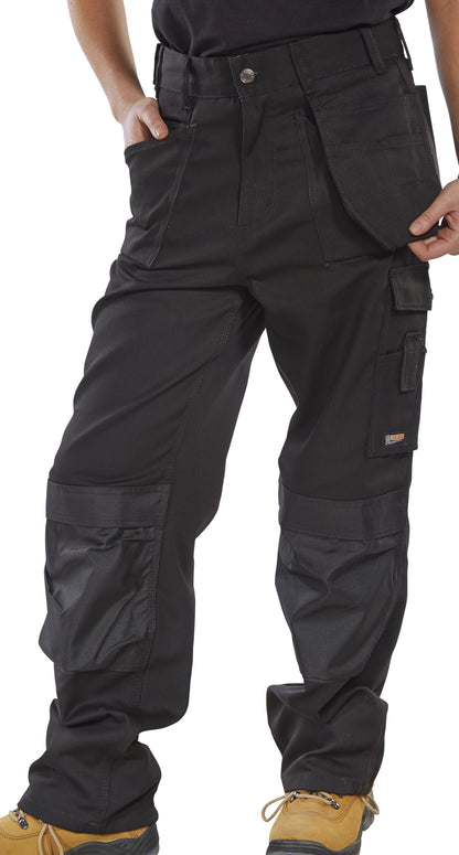 Click Premium Multipocket Work Trousers Knee Pad Holster Pockets Blue or Black