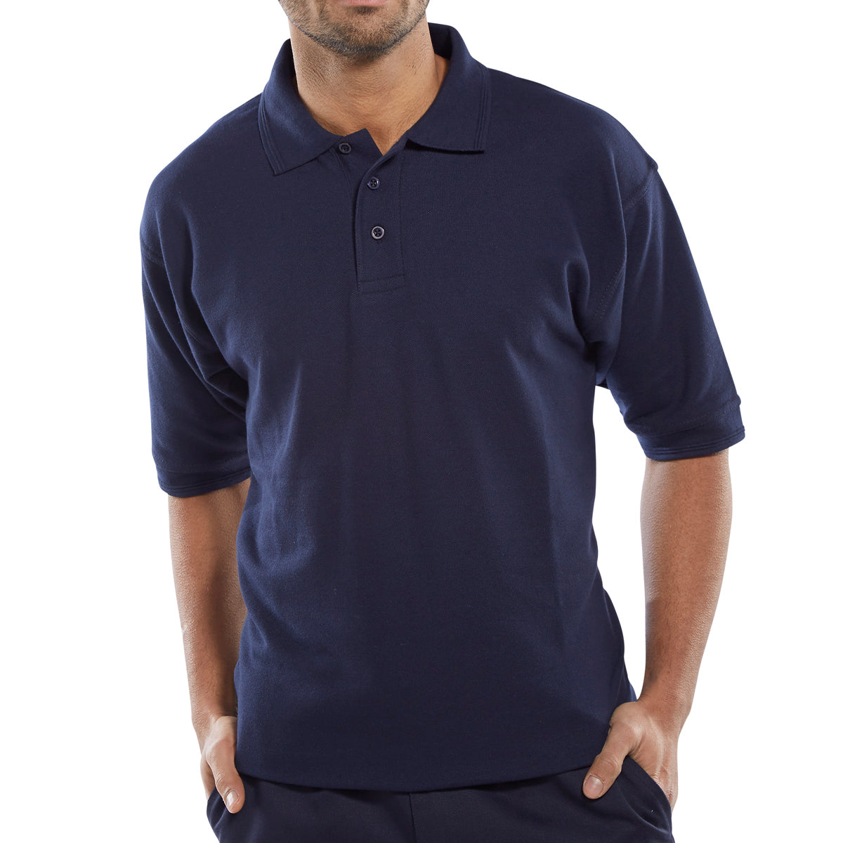 Click Premium Pique Polo Shirt Unisex Navy