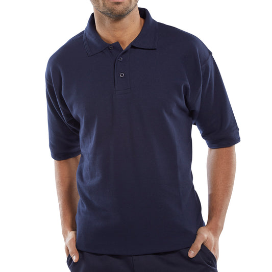 Click Premium Pique Polo Shirt Unisex Navy