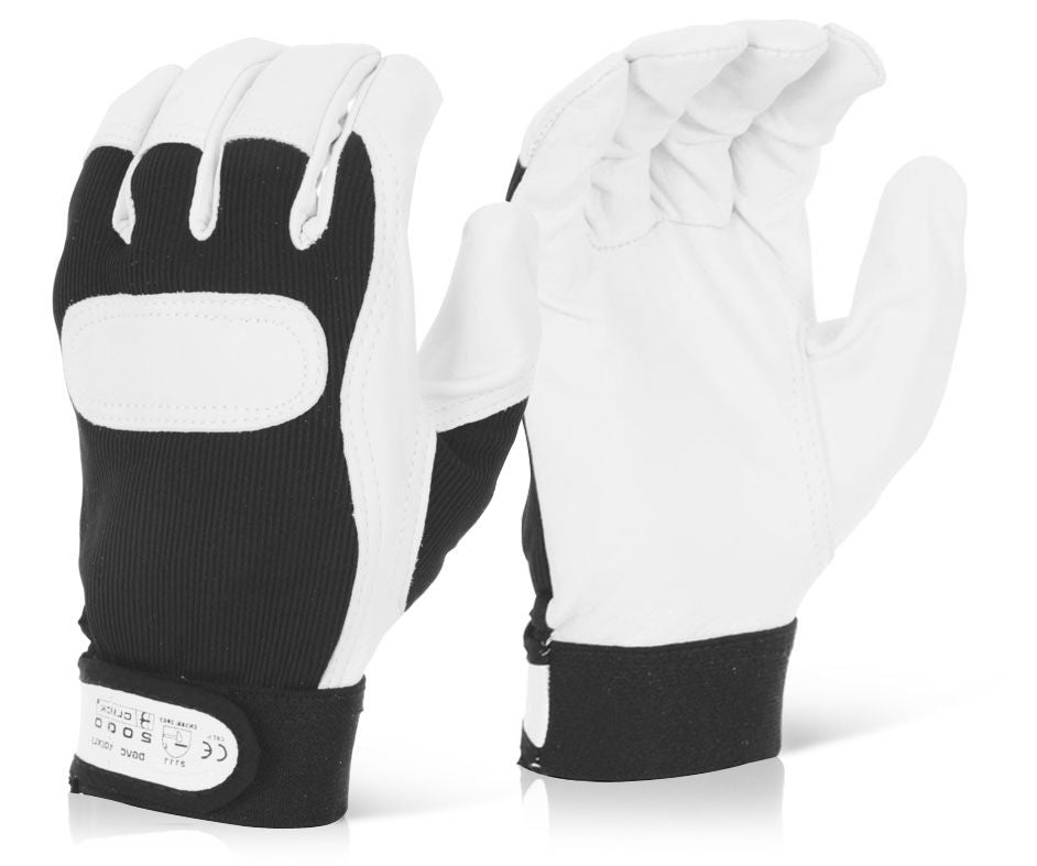 Click 2000 Softgrain Leather Drivers Gloves. Hook & Loop Closure Small - XL Pair