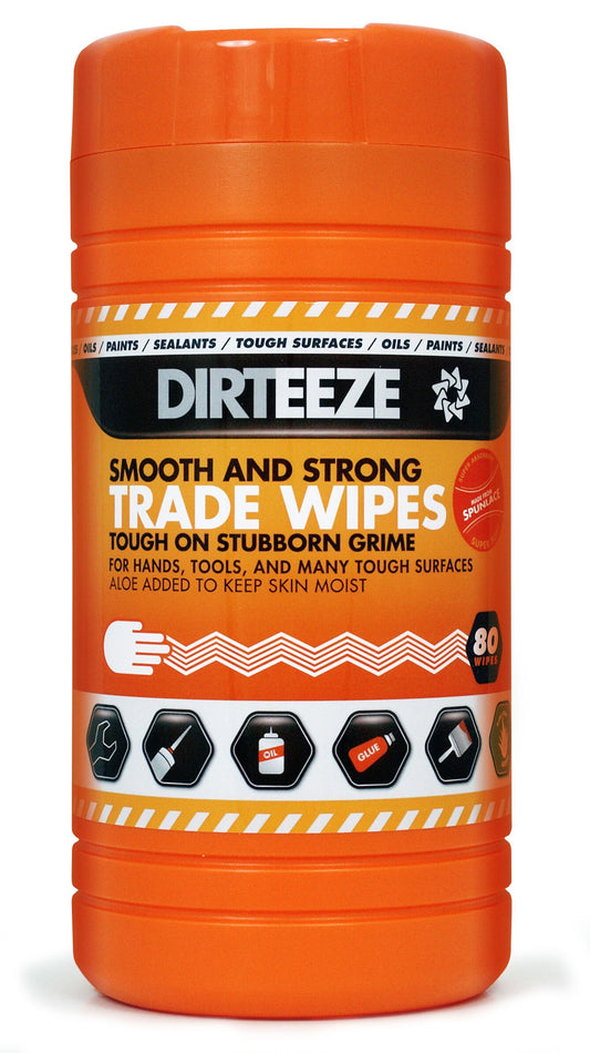 Dirteeze Smooth & Strong Trade Wipes Tub 80 XL Wipes 30cmx 20cm DZSS80