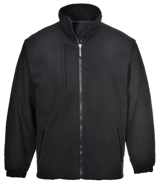 Portwest Buildtex Water Repellant Fleece Black Breathable 330gm S-XXL F330