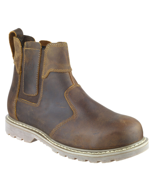 Amblers Brown Chelsea Dealer Safety Work Boots Sizes 6-13 FS165 Slip On