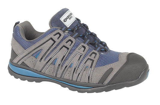 Amblers FS34C Safety Trainers Shoes Toecap & Midsole Blue Grey & Black 6-12