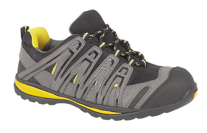 Amblers Safety Trainers FS42C Black Yellow Grey S1 Midsole & Toecap FS42C