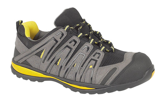 Amblers Safety Trainers FS42C Black Yellow Grey S1 Midsole & Toecap FS42C