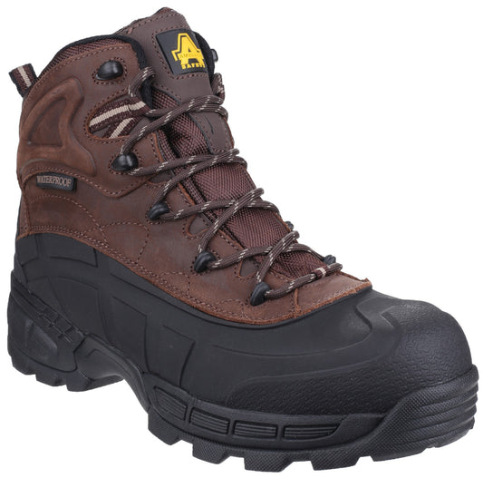 Amblers FS430 Orca Waterproof Safety Work Boots Brown 6-12 Non Metal Hybrid