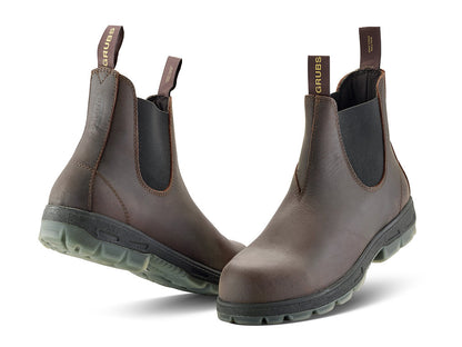 Grubs Boots - Fury Safety Dealer Boot - Mahogany - Sizes 4-12