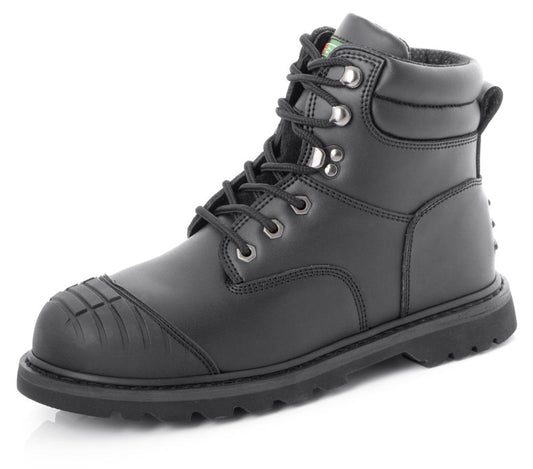 Click Goodyear Welted Safety Work Boots Steel Toecap Scuff Cap Black 6-12
