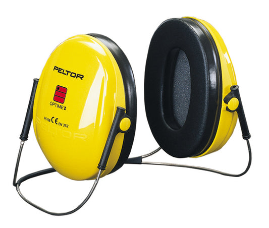 3M Peltor Optime One Ear Defenders Neckband SNR27db Yellow Lightweight H510