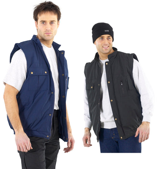 Bodywarmer Click Hudson Black Navy Blue Small - XXL Work Gilet Lots of Pockets