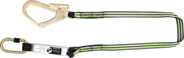 1.8m Scaffolders Lanyard Shock Absorber Hook & Karabiner