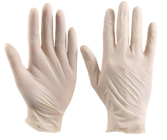 Click 2000 Latex Powder Free Disposable Gloves 100 Pack All Sizes EN455-1