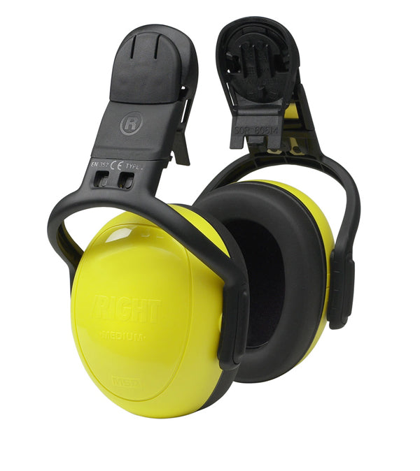 MSA V Gard Left/Right Clip on Ear Defenders Yellow SNR31db EN352 Protection