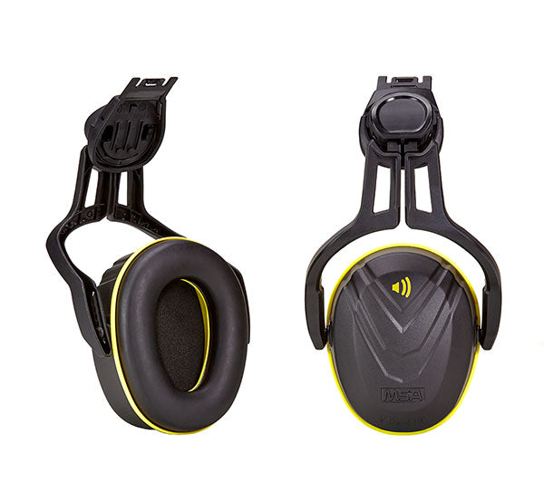 MSA V-Gard Helmet Mounted Ear Defenders SNR32dB EN352-3 Black/Yellow Clip On