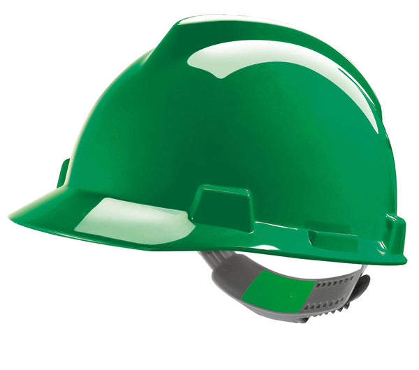 MSA V-Gard Hard Hat Safety Helmet 6 Colours with Sweatband and Slide Adjustment