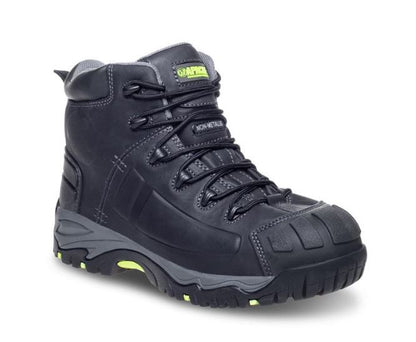 Apache Mercury Safety Work Boots Black Leather S3 SRC Waterproof Scuff Cap 3-13
