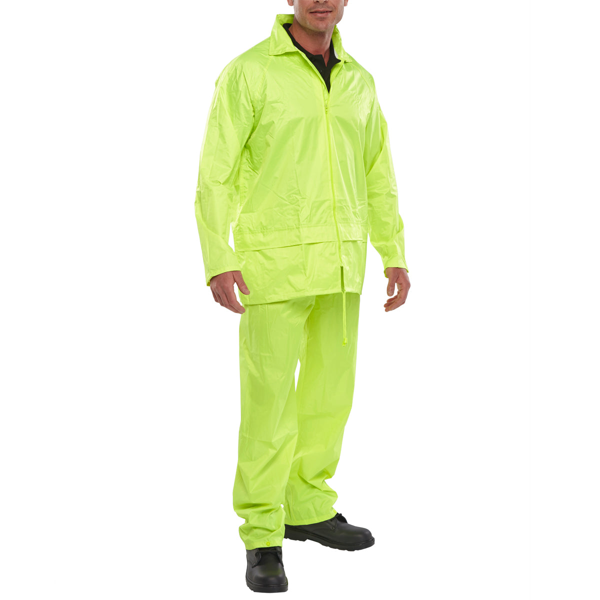 B-Dri Nylon Suit Jacket and Trousers Saturn Yellow Over Garments