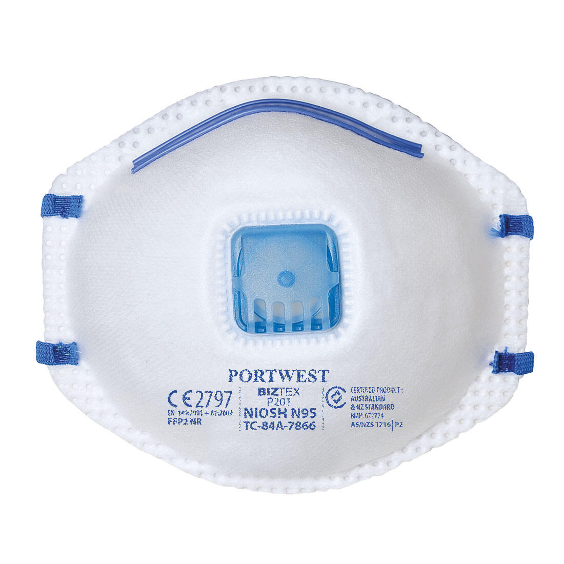 Portwest FFP2 Valved 10 Pack Disposable P201 EN149