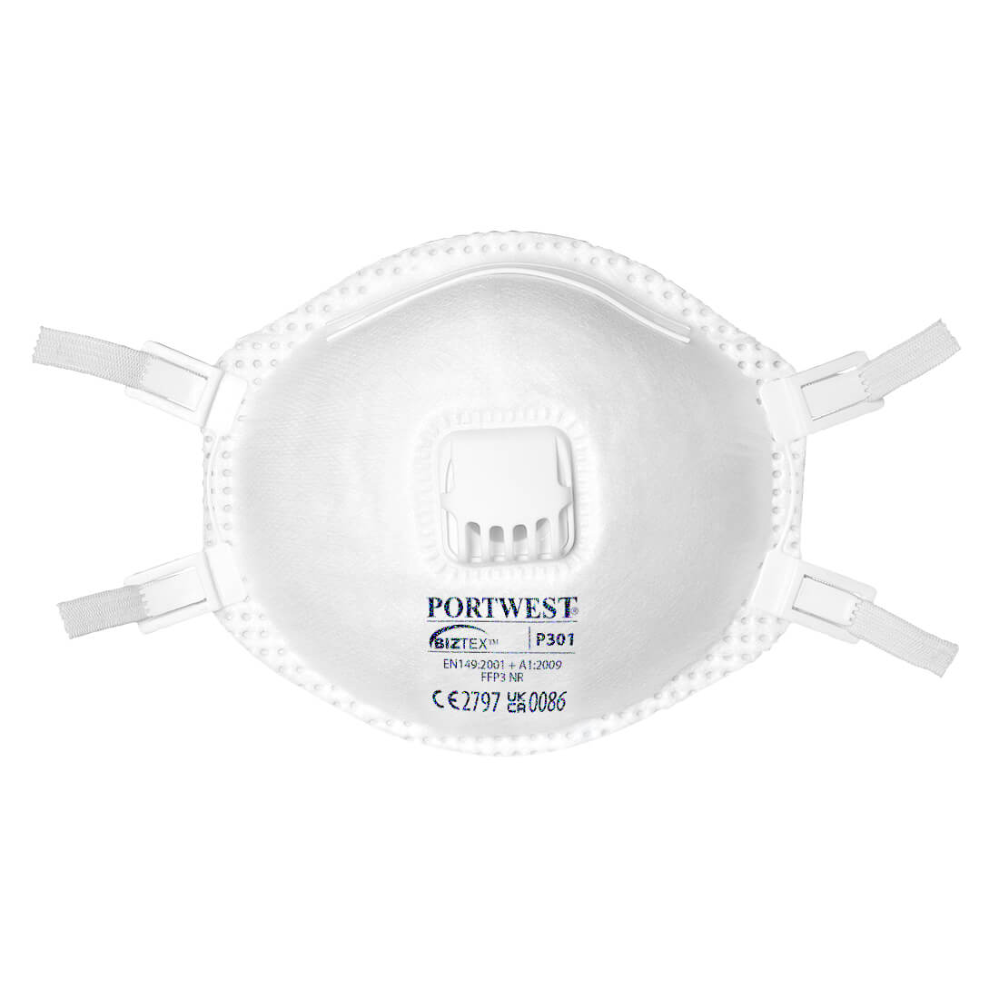 Portwest P301 P3 Disposible Mask Valved 10 Pack EN149:2001 Adjustable Straps