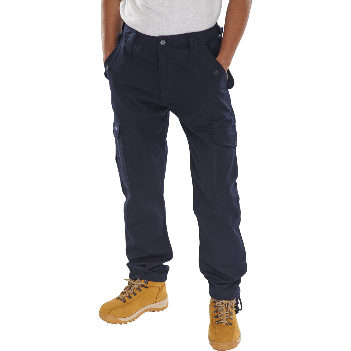 Click Polycotton Combat Trousers Navy