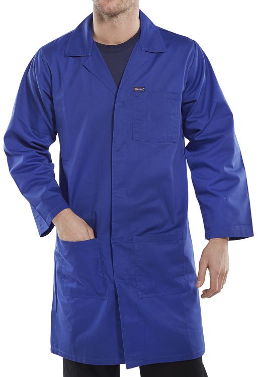 Click Warehouse Jacket Lab Coat White, Green, Navy or Royal Blue