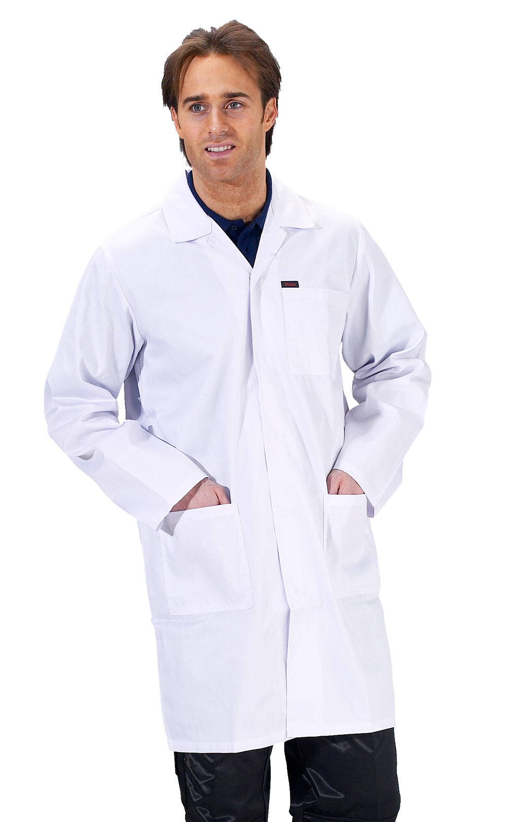 Click Warehouse Jacket Lab Coat White, Green, Navy or Royal Blue