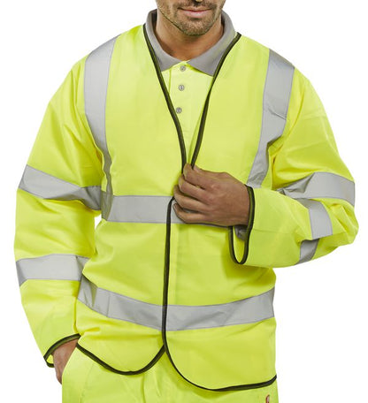 Hi Viz Jerkin Long Sleeve Hi Vis Vest (LARGE LETTER)