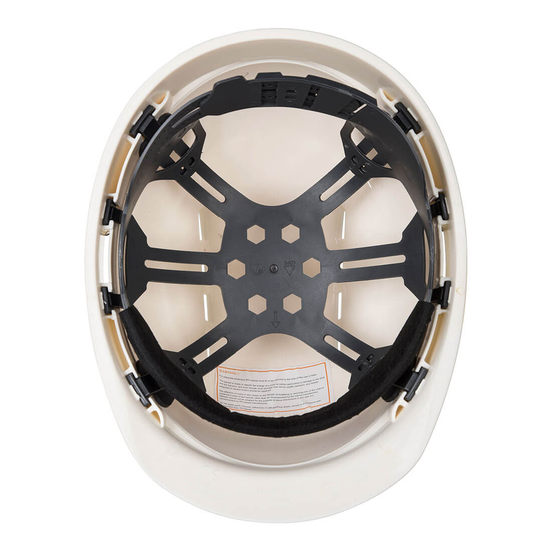 Portwest PS50 Arrow Safety Helmet Hard Hat Veted White  Adjustable Sweatband