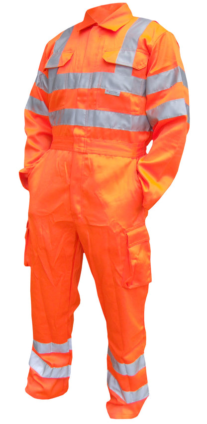 Beeswift Hi Viz Railspec Coverall Overalls Boilersuit Orange EN20471 RIS 3279 TOM