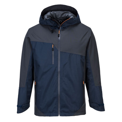 Portwest Raincoat Jacket Navy/Grey S602 Waterproof Breathable with Hood