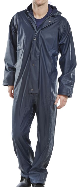Super B Dri Waterproof Coverall Overalls Suit All in One Navy Small - XXL EN343