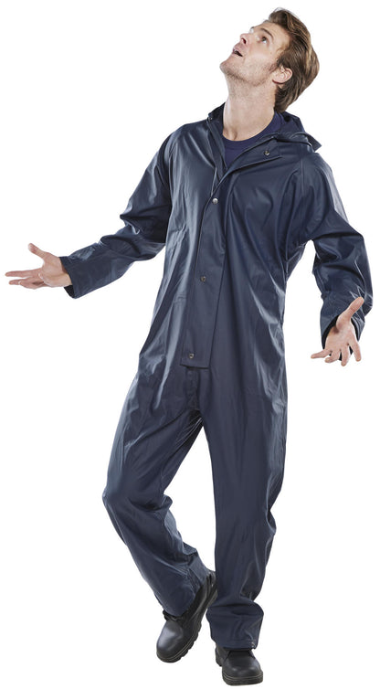 Super B Dri Waterproof Coverall Overalls Suit All in One Navy Small - XXL EN343